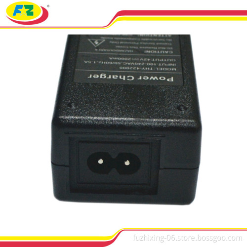 42V 2A Charger for Electric Scooter Lithium Battery 42V 2000mA Power Adapter